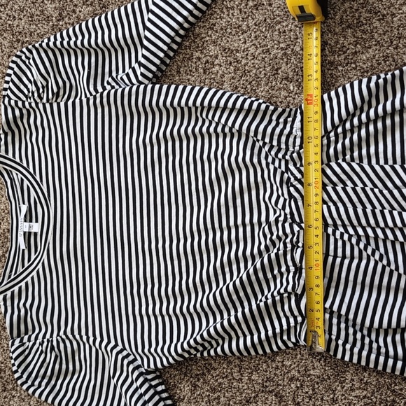 Derek Lam IO Crosby Nyla Puff Sleeve striped Cotton mini dress Size SM - Picture 7 of 16